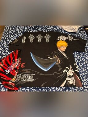 Black Civil regime  Anime Character Short Sleeve Graphic Tee